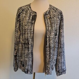 Black/white Calvin Klein lightweight bomber jacket